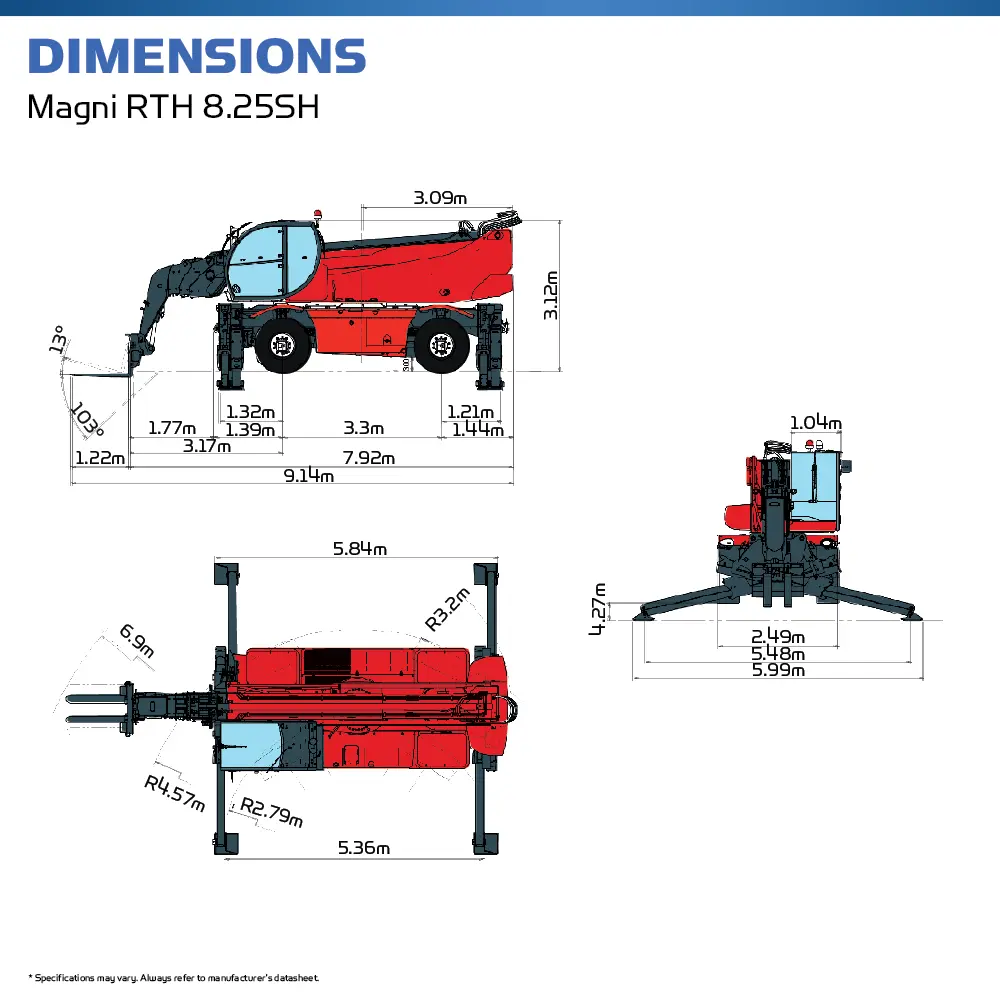 Magni RTH 8.25 SH - Rotating Telehandlers - Hire Safe Solutions