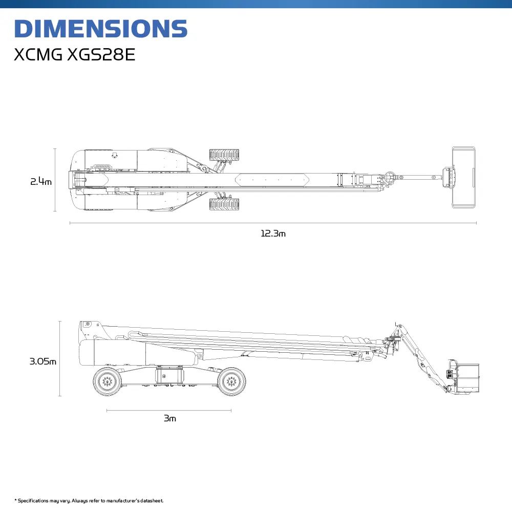 XCMG XGS28E - Telescopic Boom Lift - Hire Safe Solutions